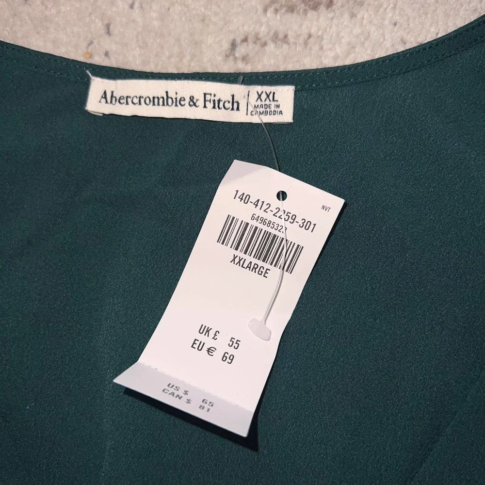 Abercrombie & Fitch Green Blouse XXL NWT - Picture 3 of 5